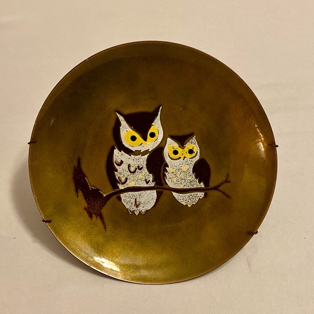 Vintage BOVANO of Cheshire Owl Decorative Plate.